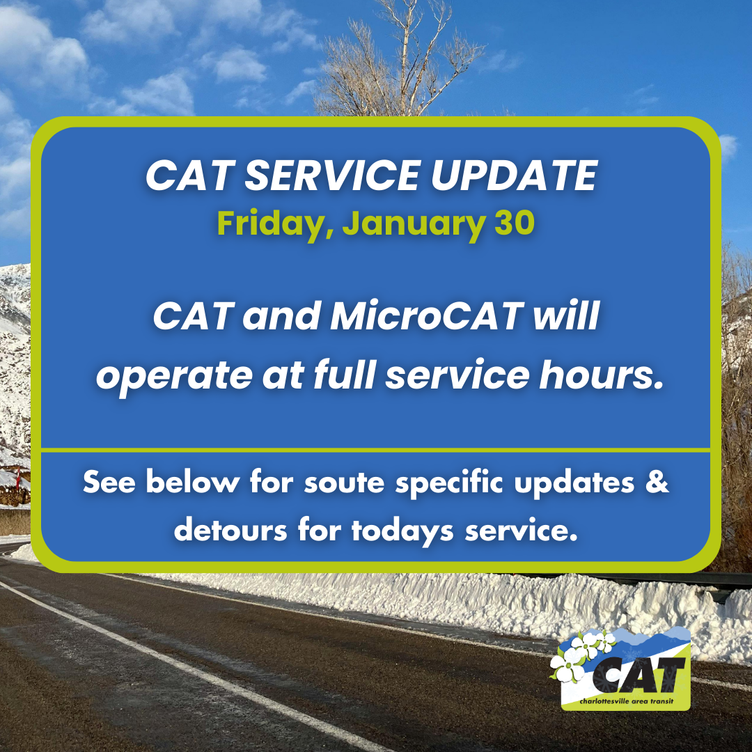 CAT service updates for January 30