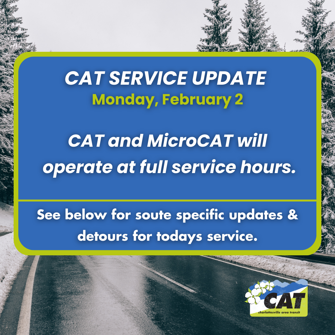 CAT service updates for February 2