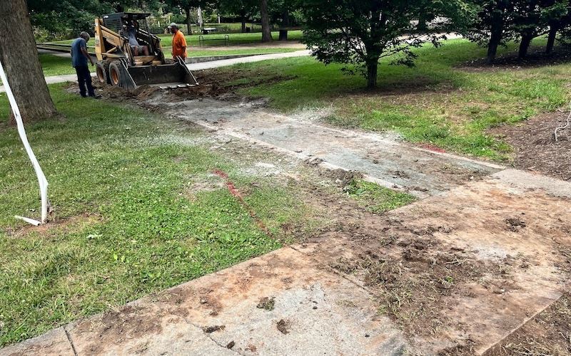 Washington Park (02) During - Digging Out the Old Pathway 02 4x2