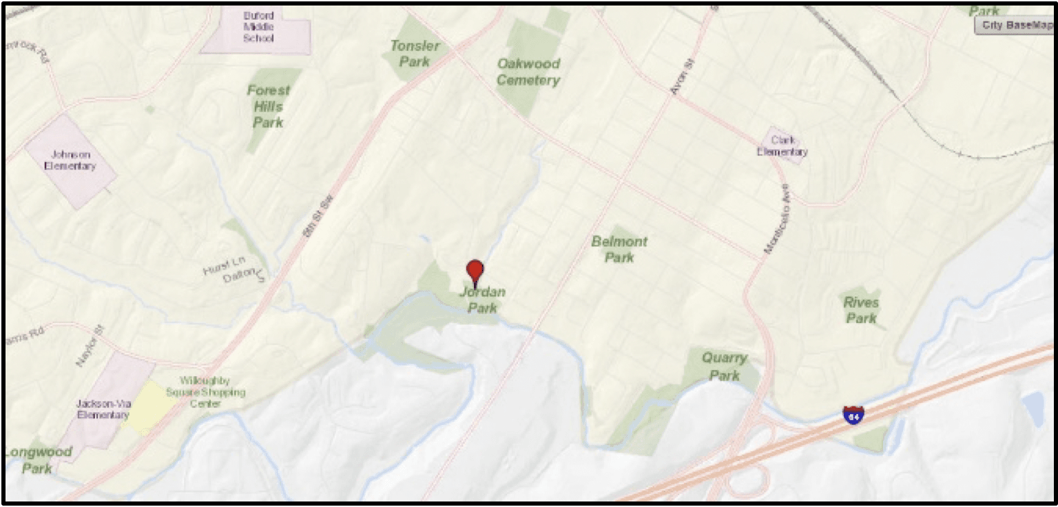 Jordan Park Location Map