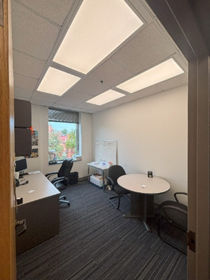 After picture of lighting in small office