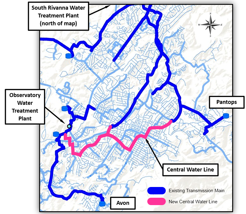 The Central Water Line map.