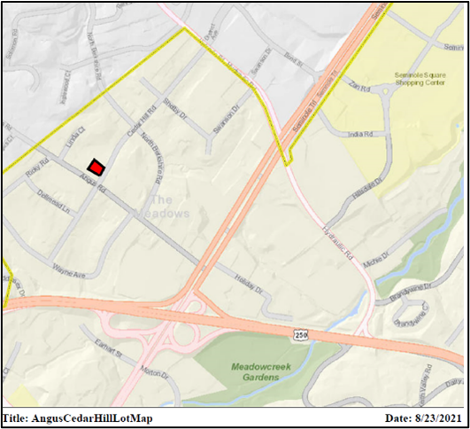 Cedar Hill Location Map